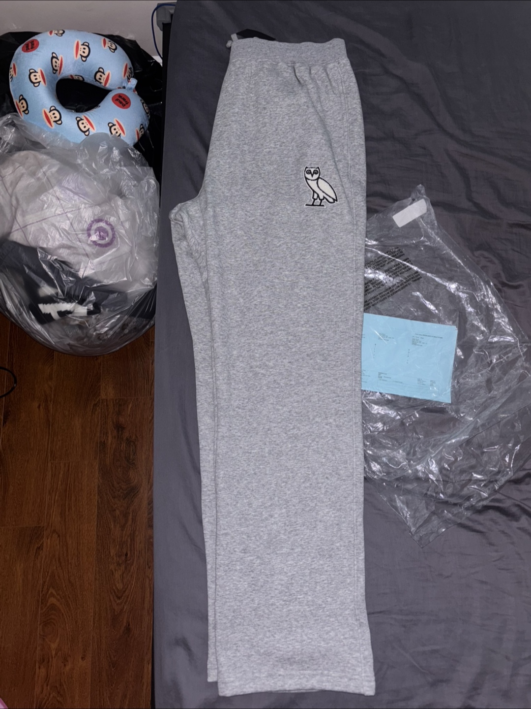 OVO  Open Hem Plush Sweatpants - Heather Grey - Size XL - photo 2