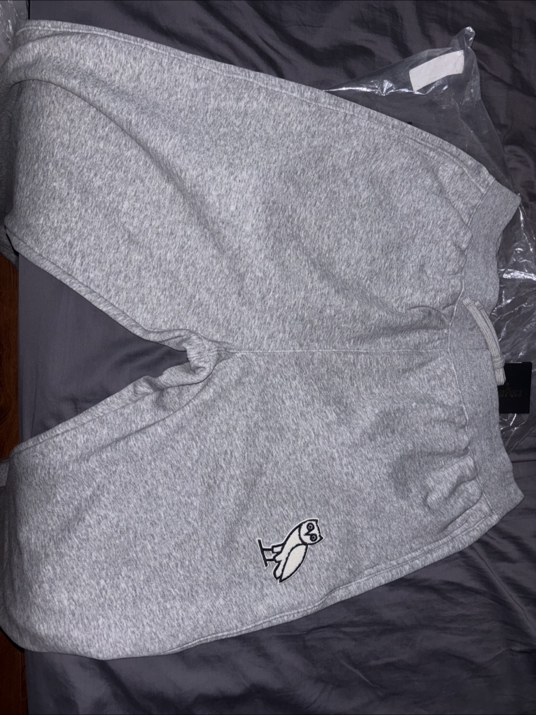 OVO  Open Hem Plush Sweatpants - Heather Grey - Size XL