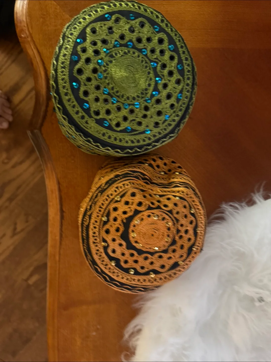 Two embroidered kufi caps image indicator(3)