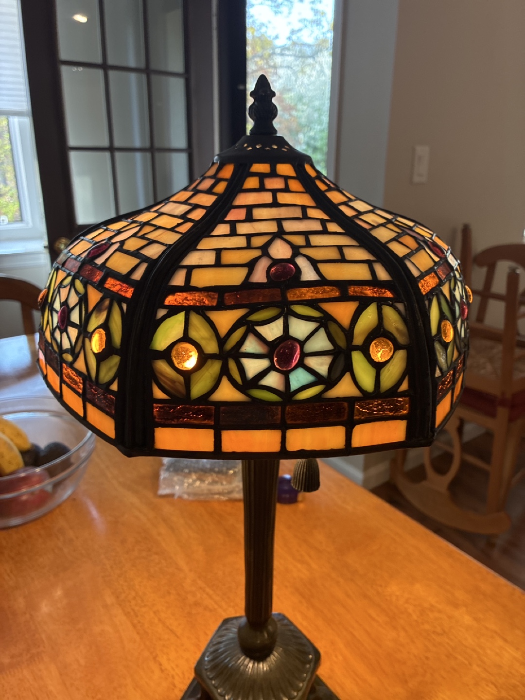 Tiffany Style Stained Glass Table Lamp - photo 4