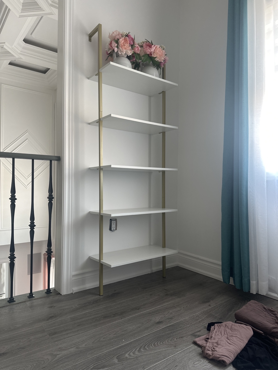 2 Book Shelf - White and Gold $65 each
