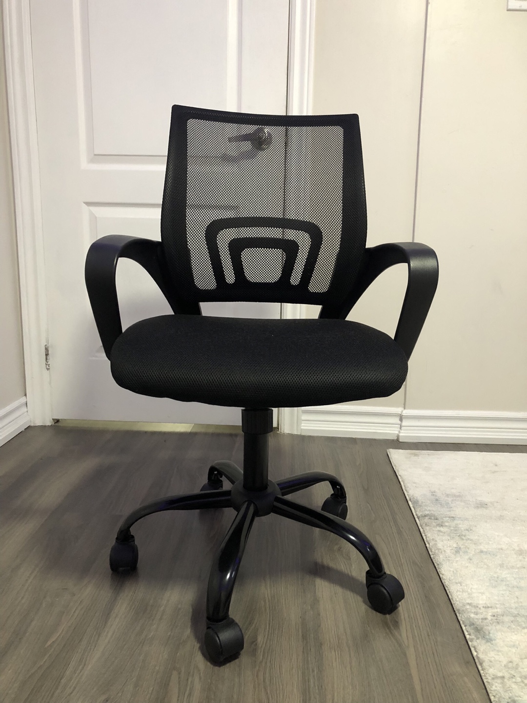 Black Office Chair with Wheels