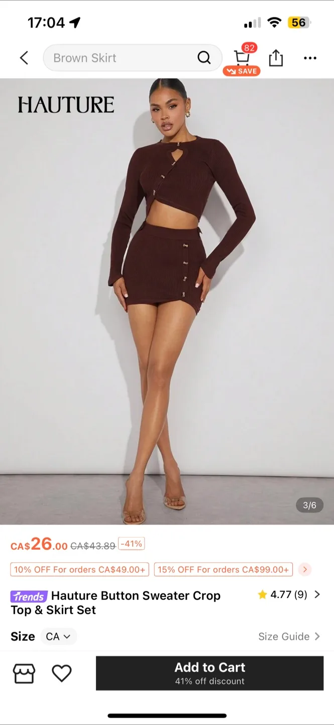 Sweater Crop Top & Skirt Set NEW w/ tags image indicator(2)