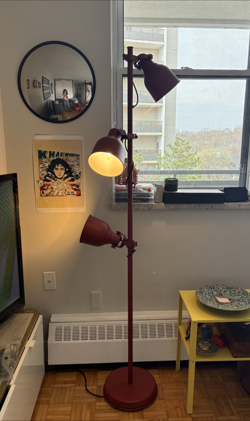 IKEA FADO Three-Light Floor Lamp - Red - photo 2
