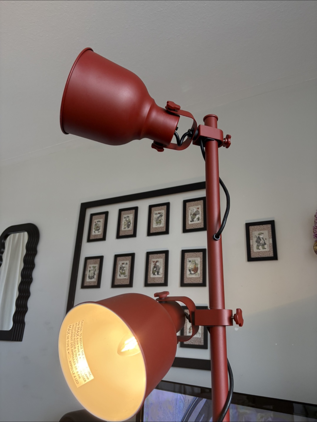 IKEA FADO Three-Light Floor Lamp - Red - photo 5