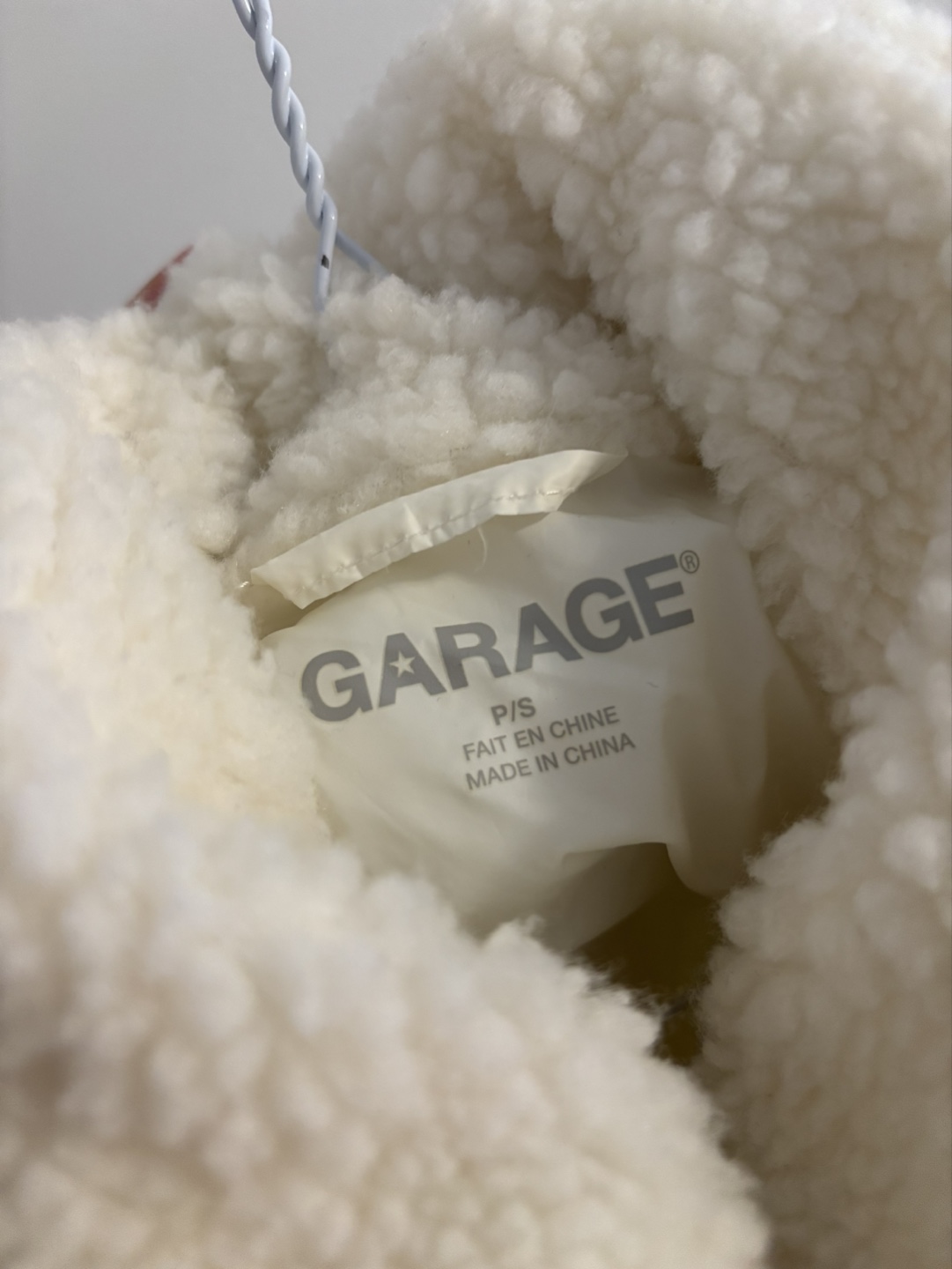Garage Cream Sherpa Vest Size S - photo 4
