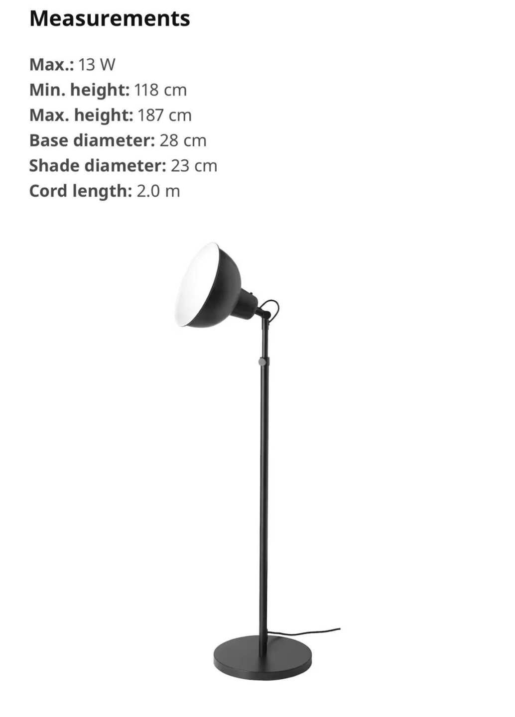 Black Floor Lamp - photo 3