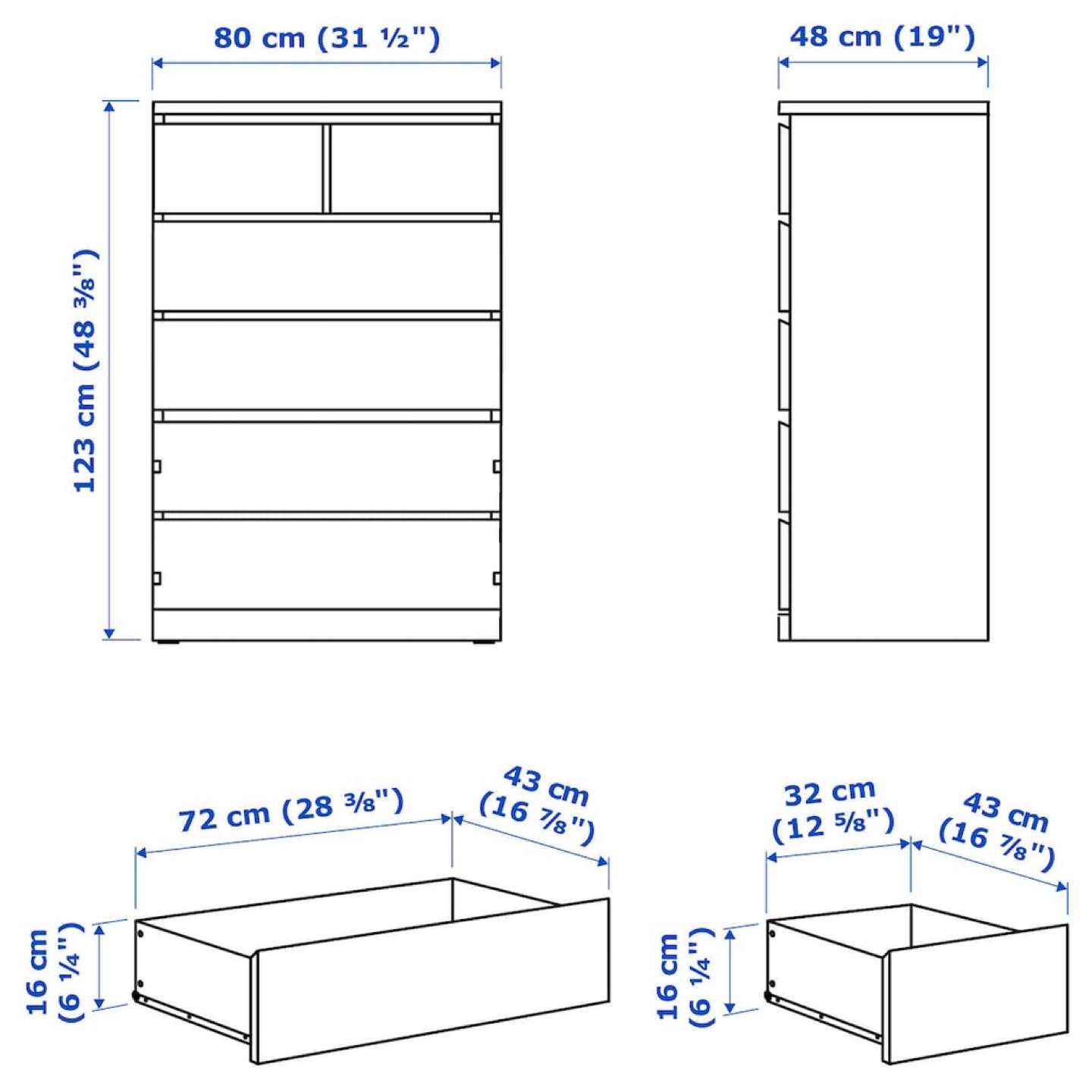 IKEA MALM 6-Drawer Dresser - photo 2