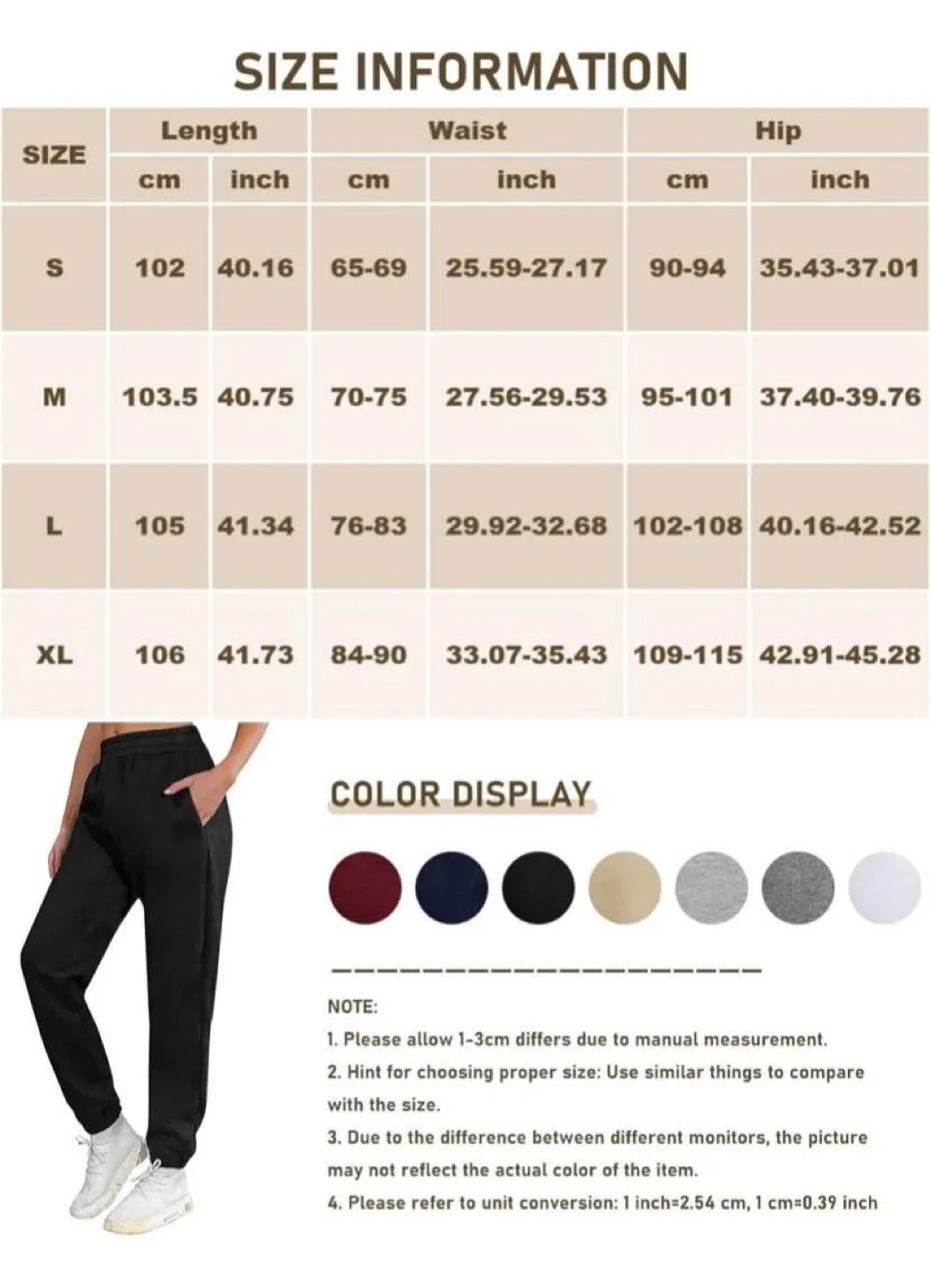 Women's XL Casual Loose-Fit Joggers, Navy image indicator(3)