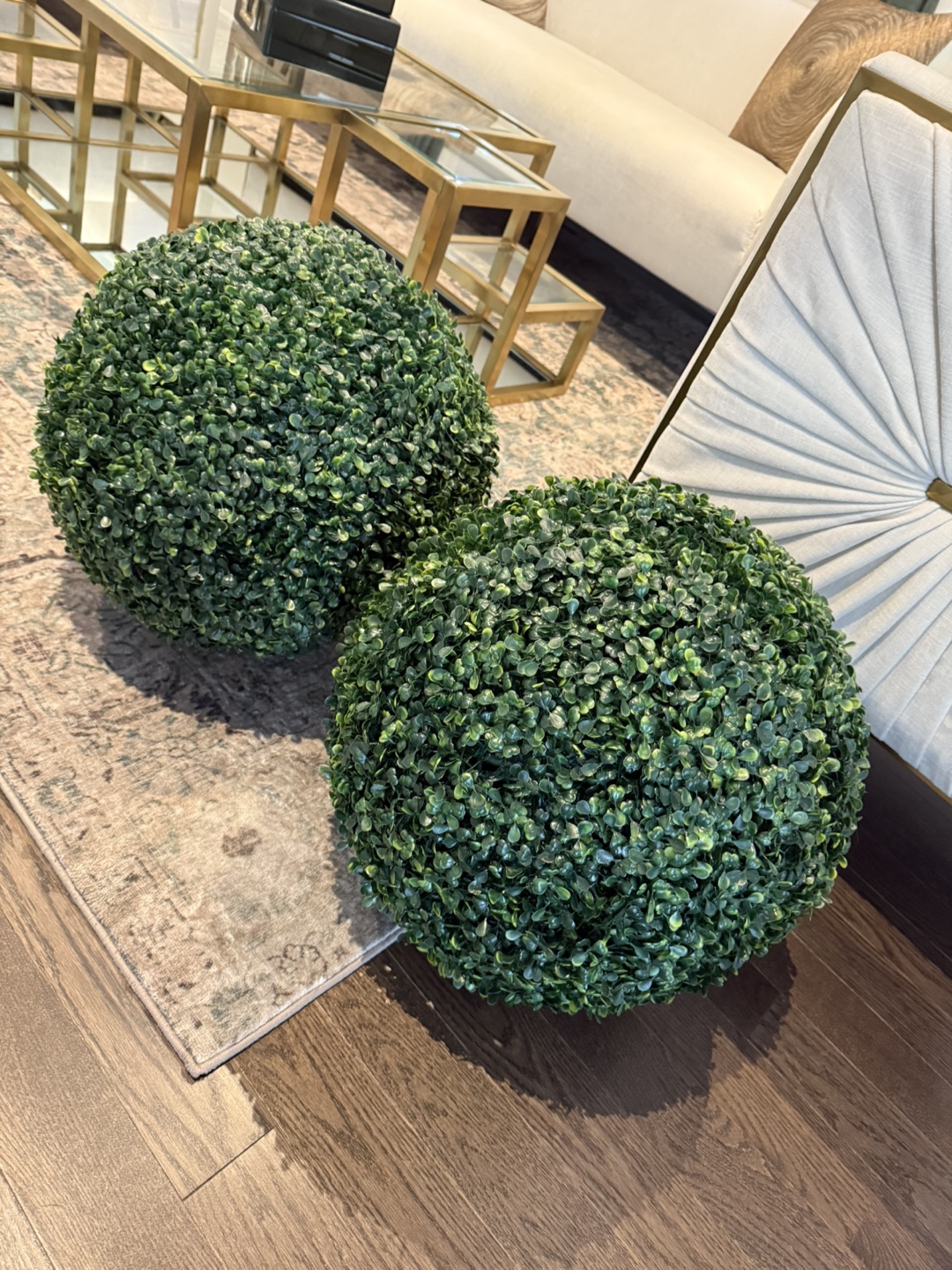Pair of Boxwood Sphere Topiary