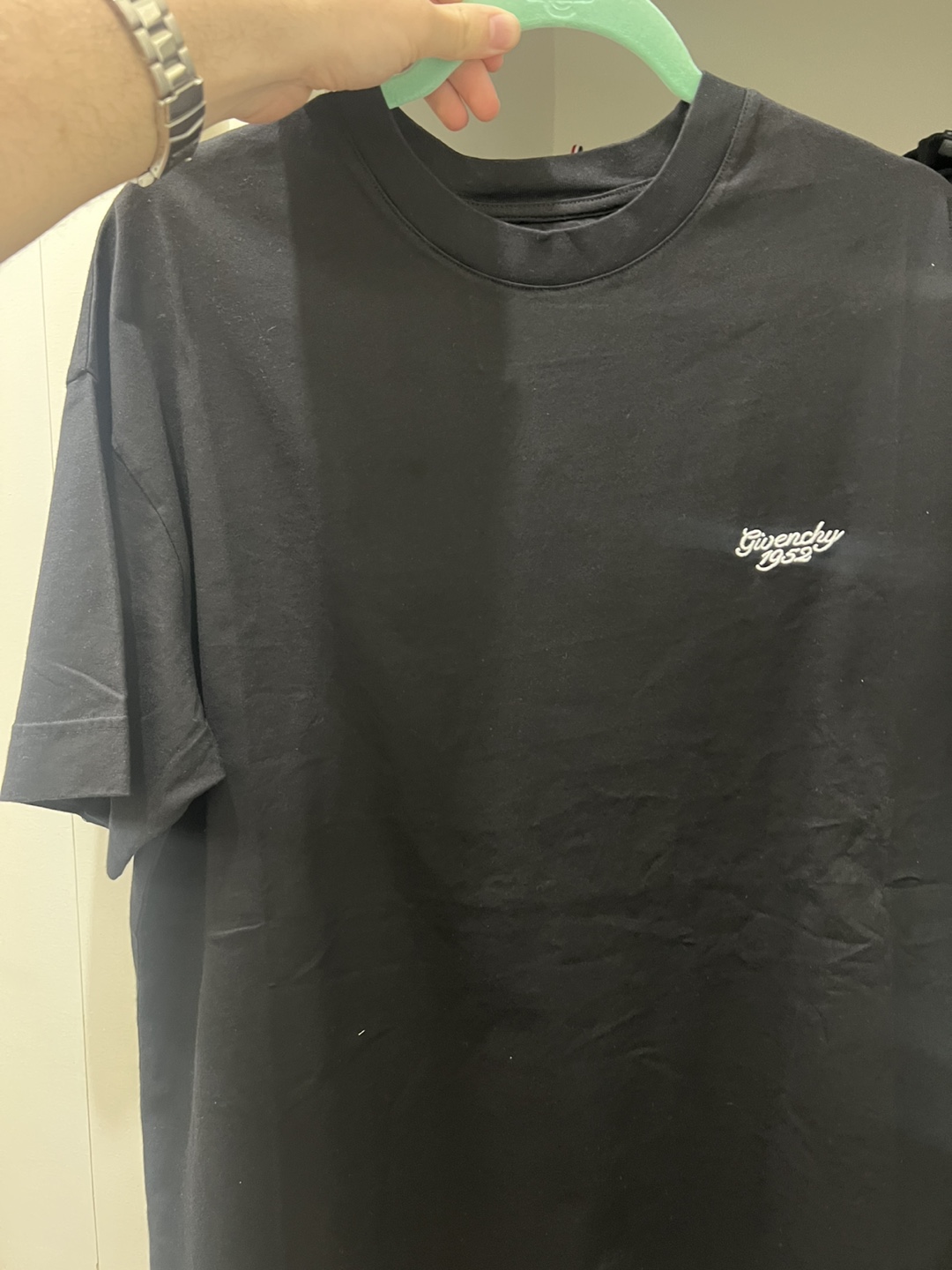 Givenchy 1952 embroidered logo black t-shirt