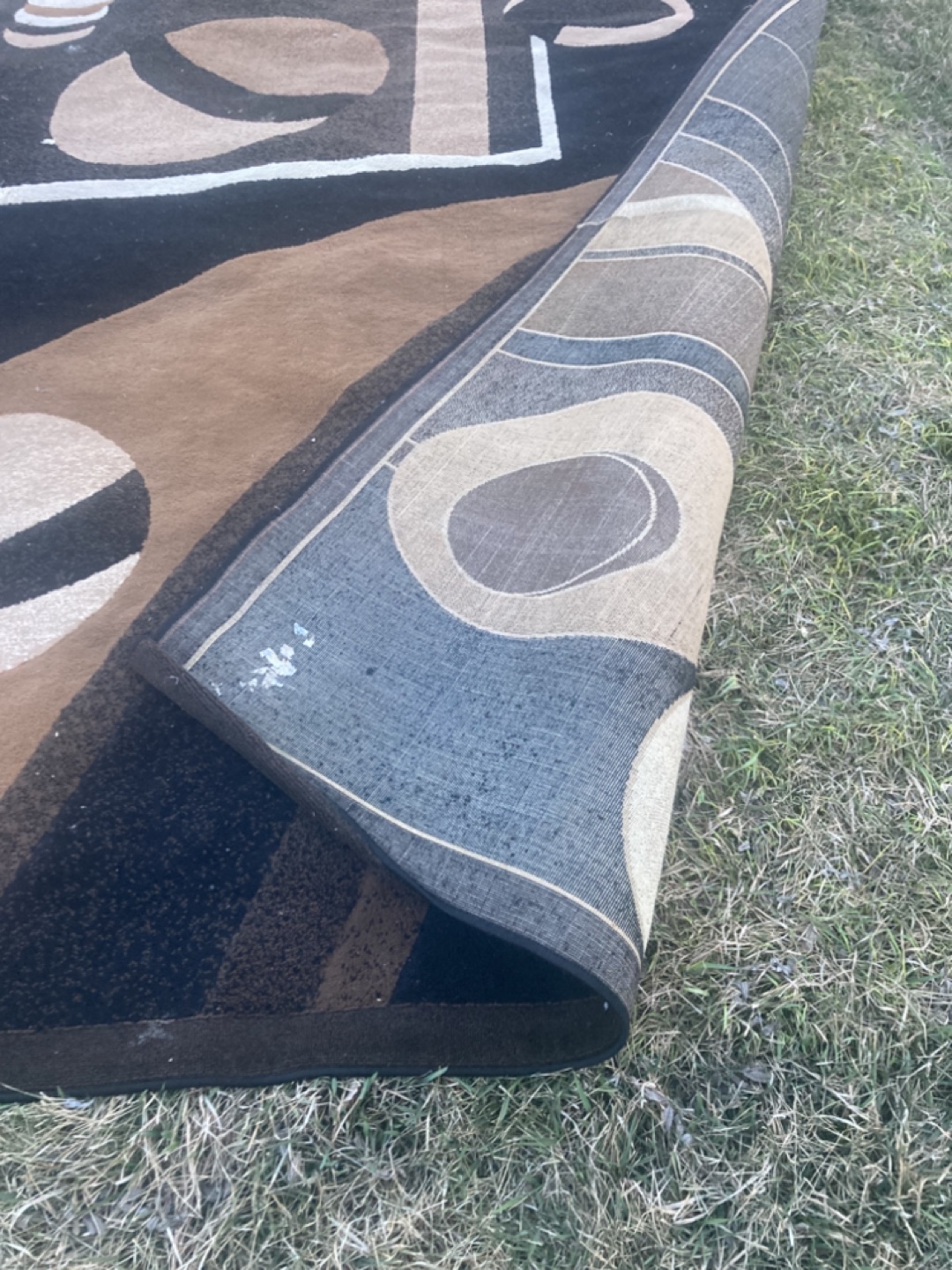 Abstract Area Rug - Brown, Beige, Black - photo 3