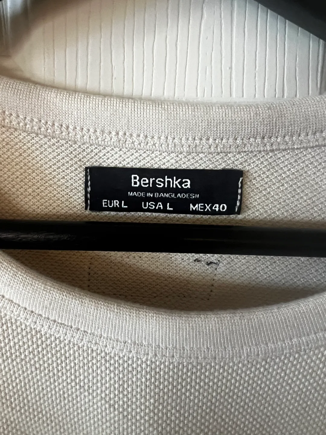 Men’s Bershka Waffle Knit Long Sleeve Shirt image indicator(3)