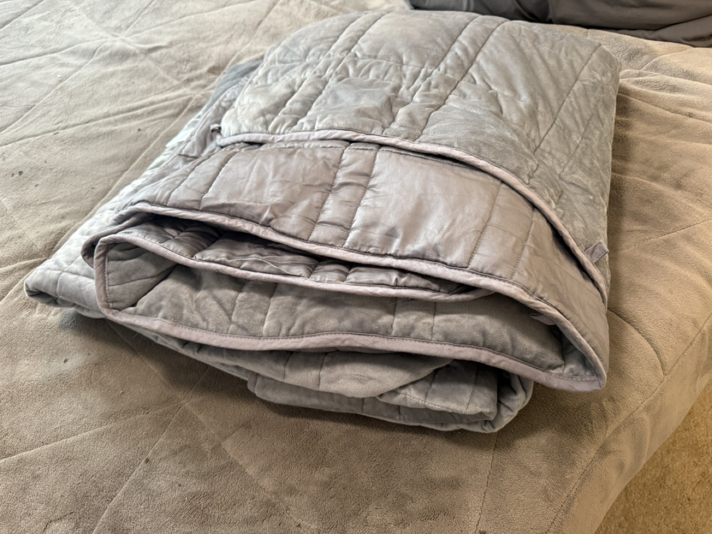 King Size Weighted Blanket - Grey - 20lbs