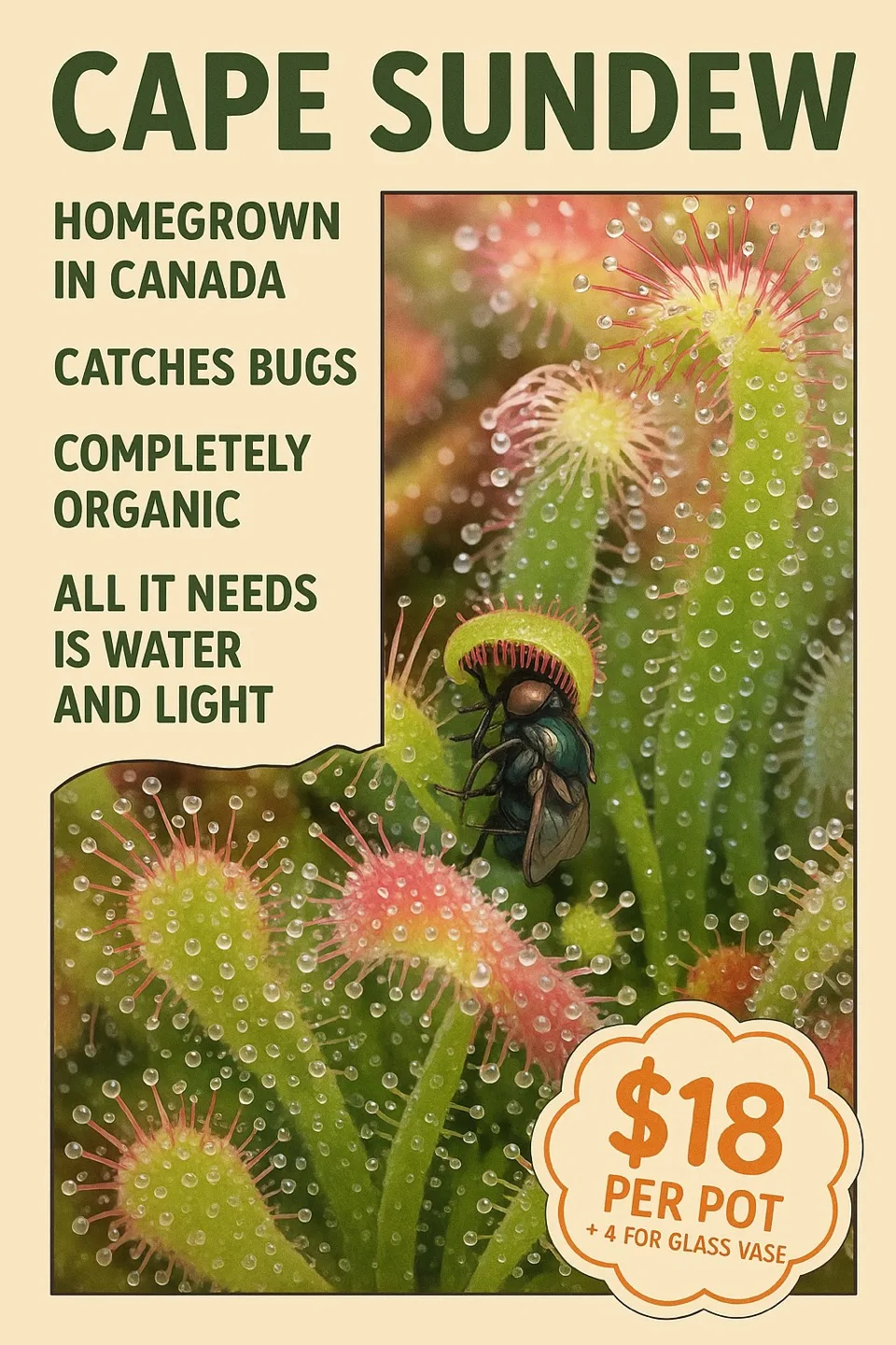 Homegrown Cape Sundew Carnivorous Plant thumbnail