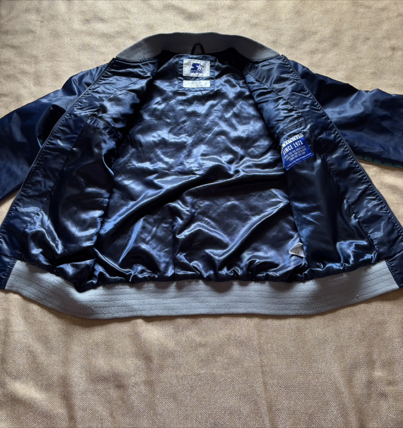 Vintage Starter New York Yankees Satin Bomber Jacket - photo 3