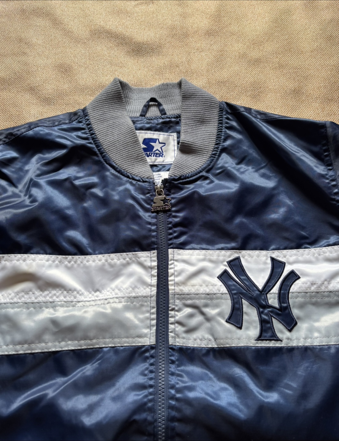 Vintage Starter New York Yankees Satin Bomber Jacket