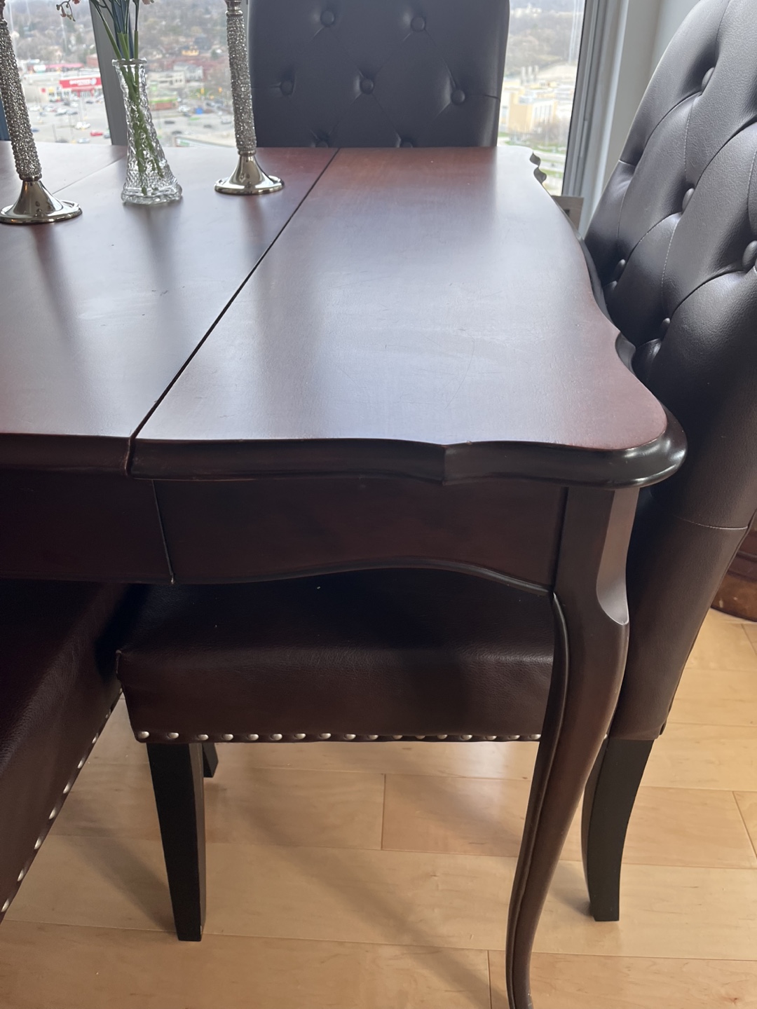 Brown Mahogany Wood Dining  Table - photo 2