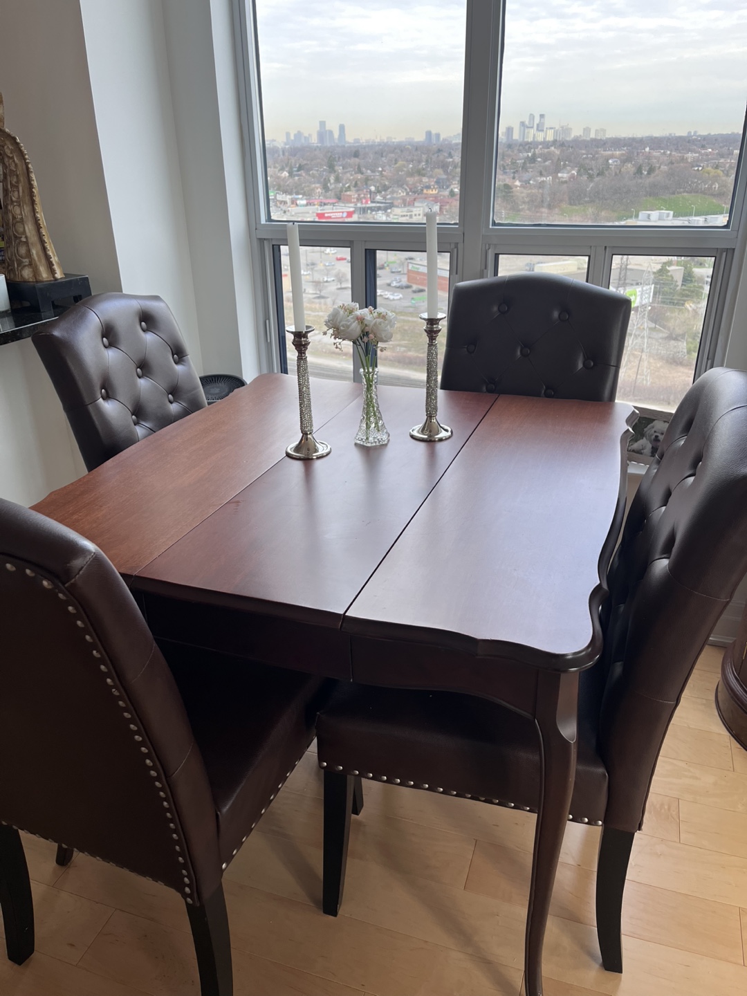 Brown Mahogany Wood Dining  Table - photo 3