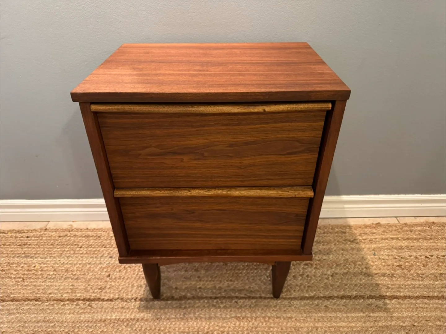 Mid-Century Modern Two-Drawer Nightstand image indicator(2)