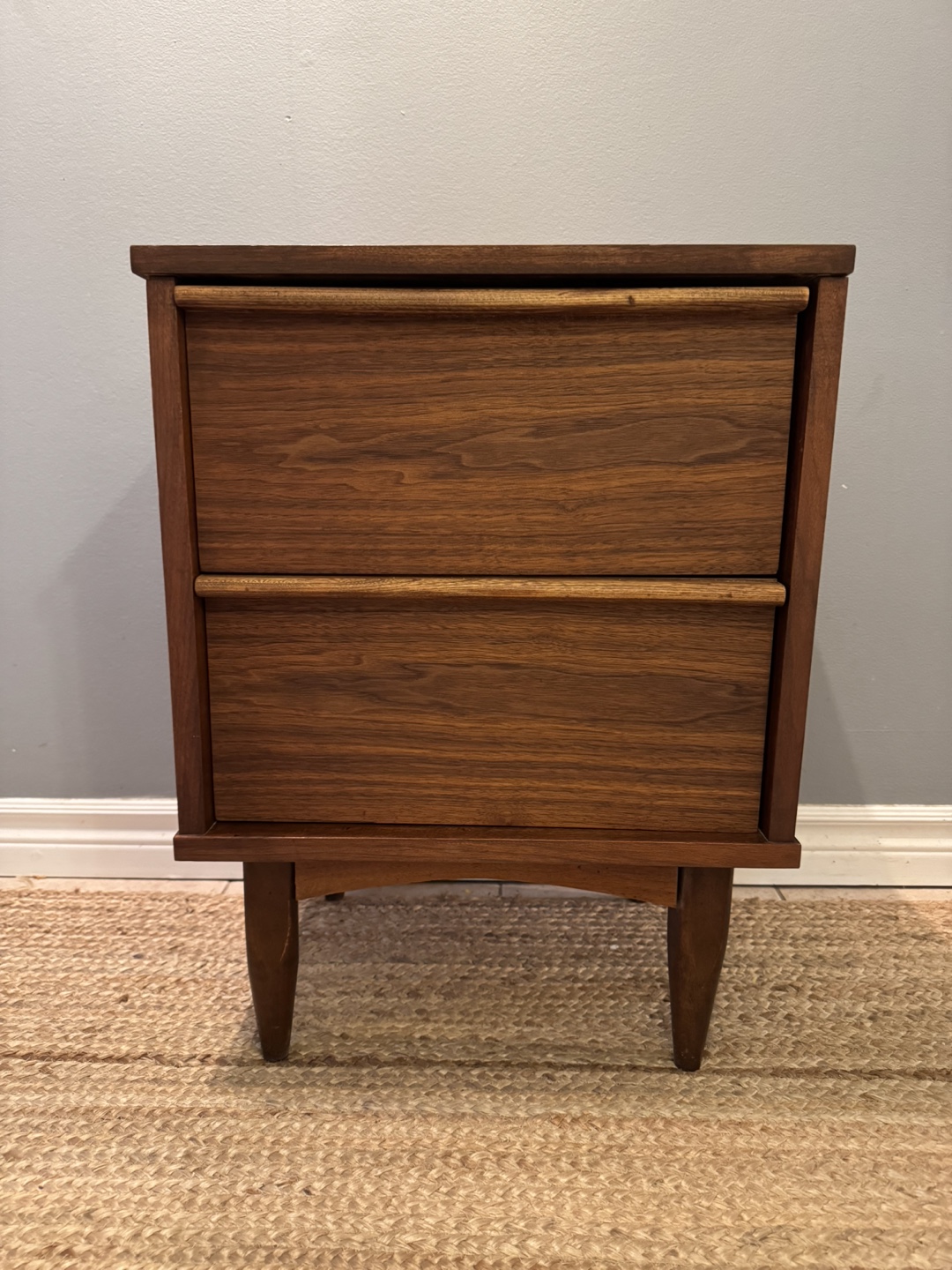 Mid-Century Modern Two-Drawer Nightstand