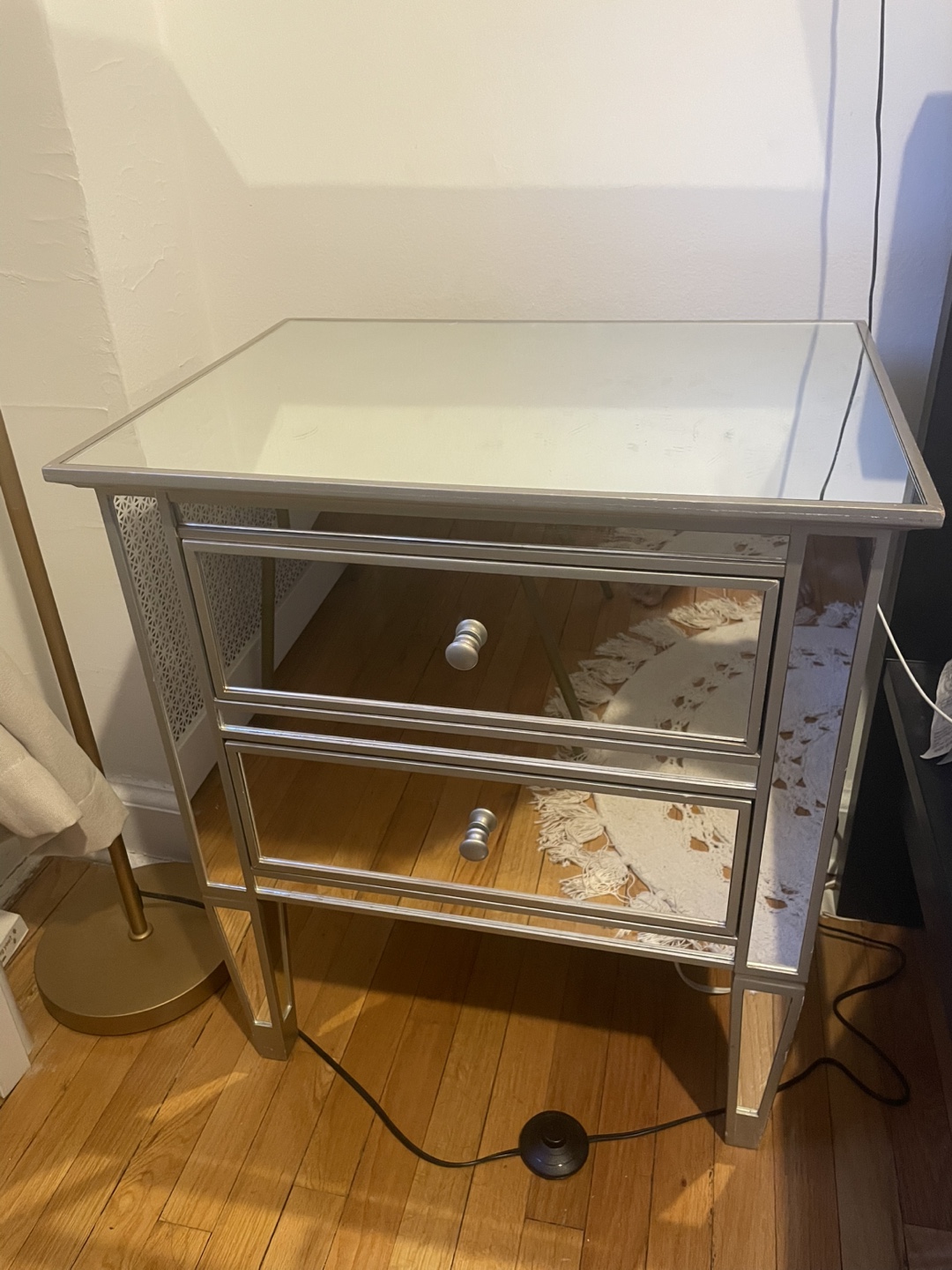 Vintage Mirrored Nightstand