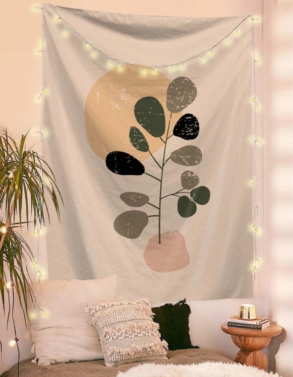 Abstract Plant Tapestry Wall Hanging