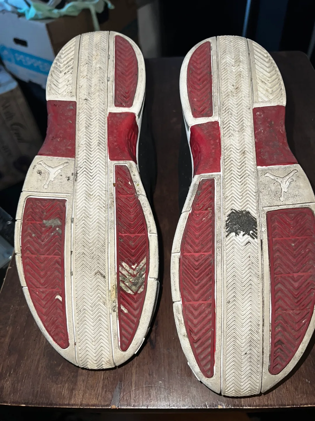 Jordan Jumpman Team 1 Basketball Shoes - Black/Red - Size 7 Men image indicator(4)