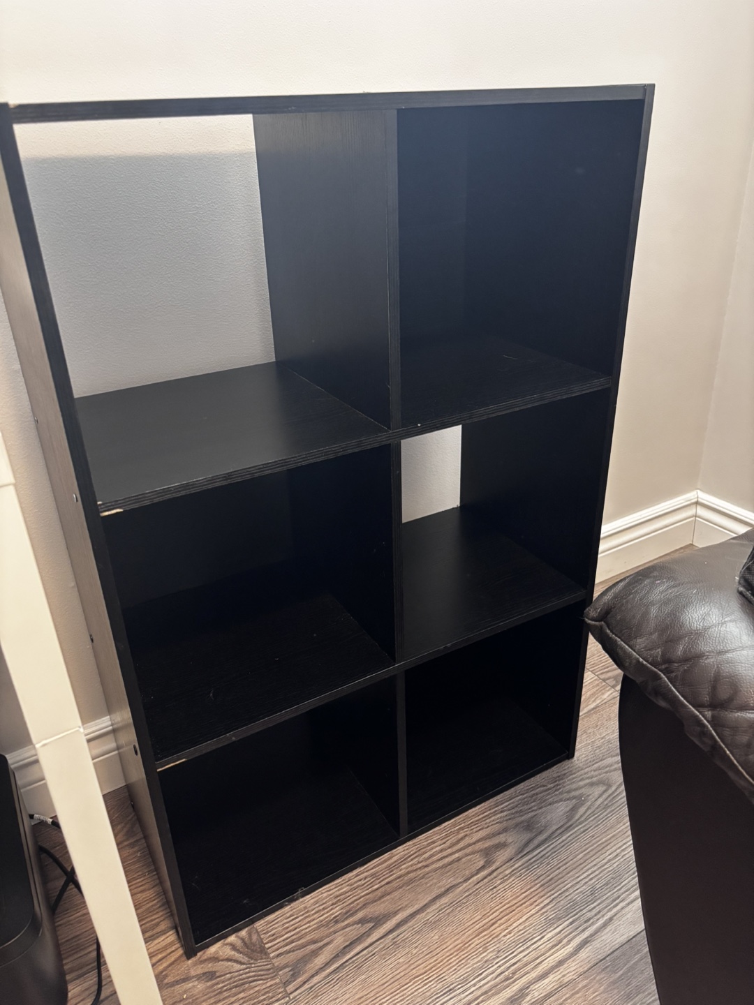 Black Cube Storage Organizer with Fabric Bins