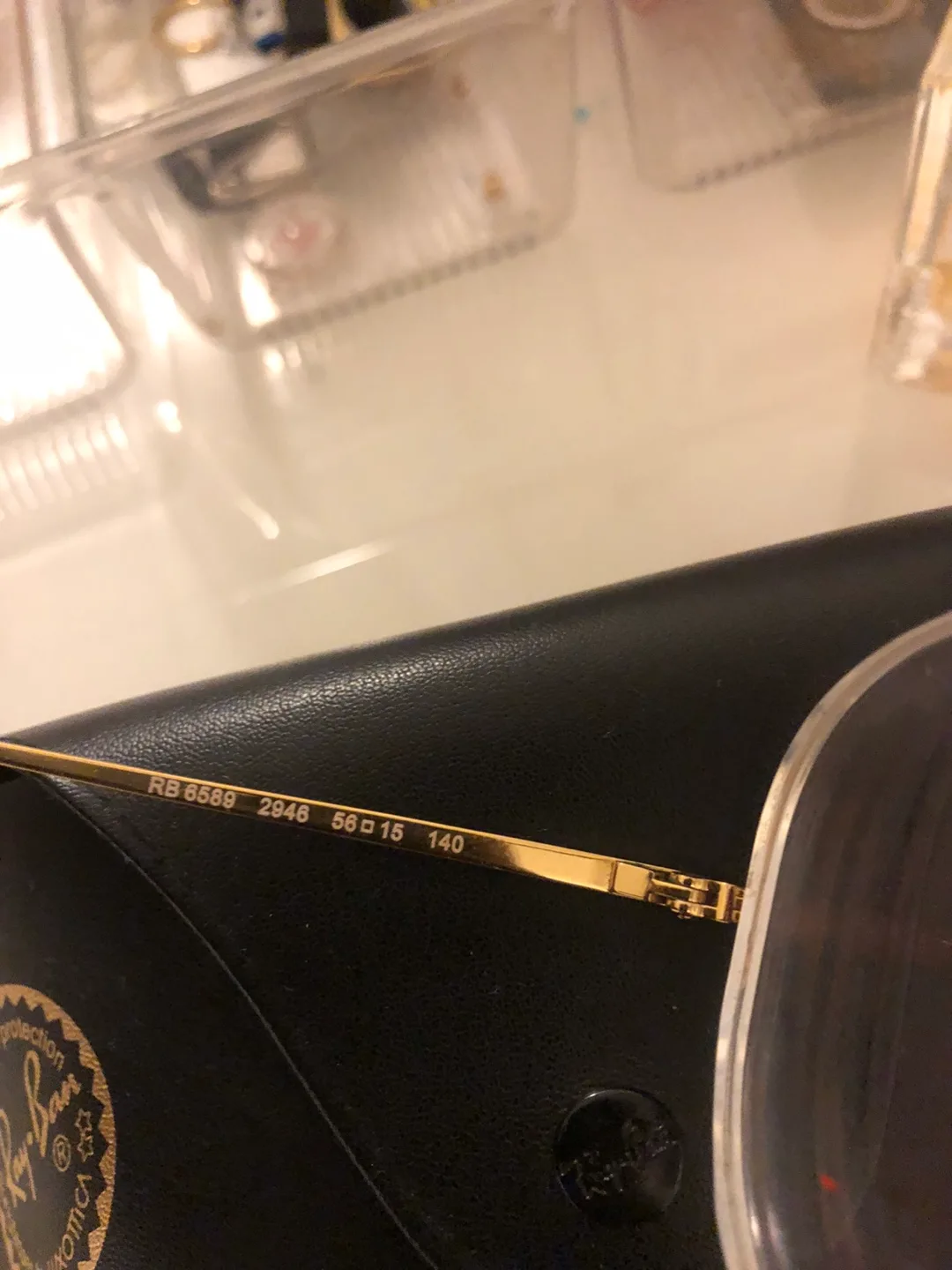 Ray Ban eyeglasses half rim polished gold (unisex) image indicator(2)