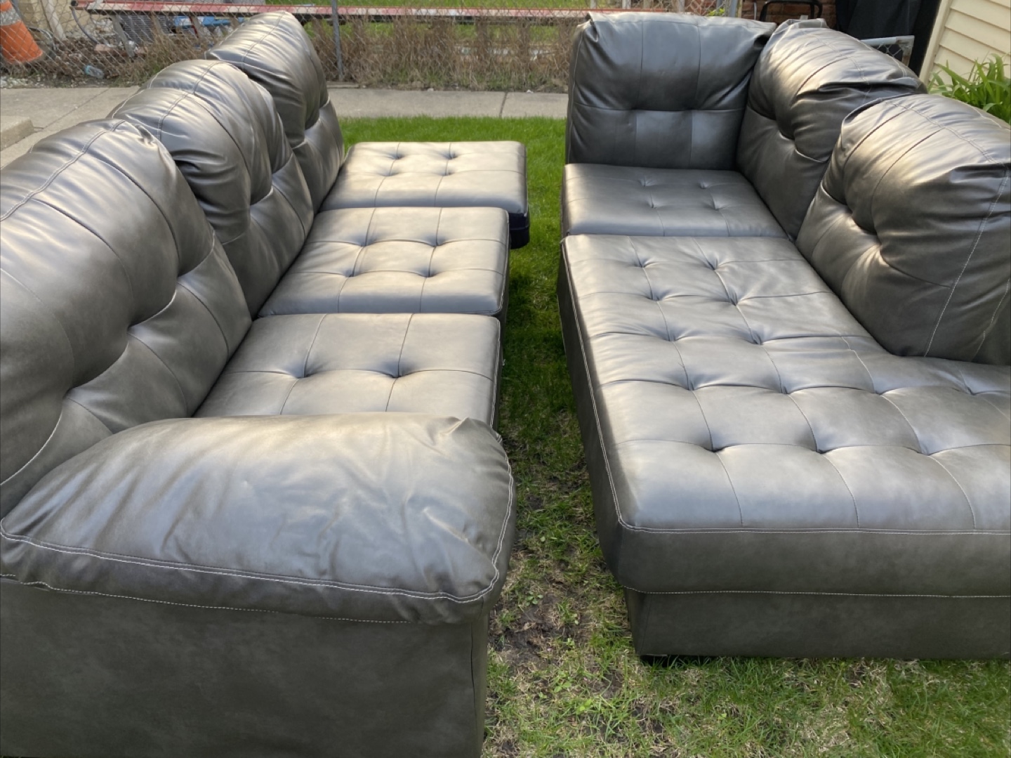 Leather Sectional Sofa L-shaped - photo 2
