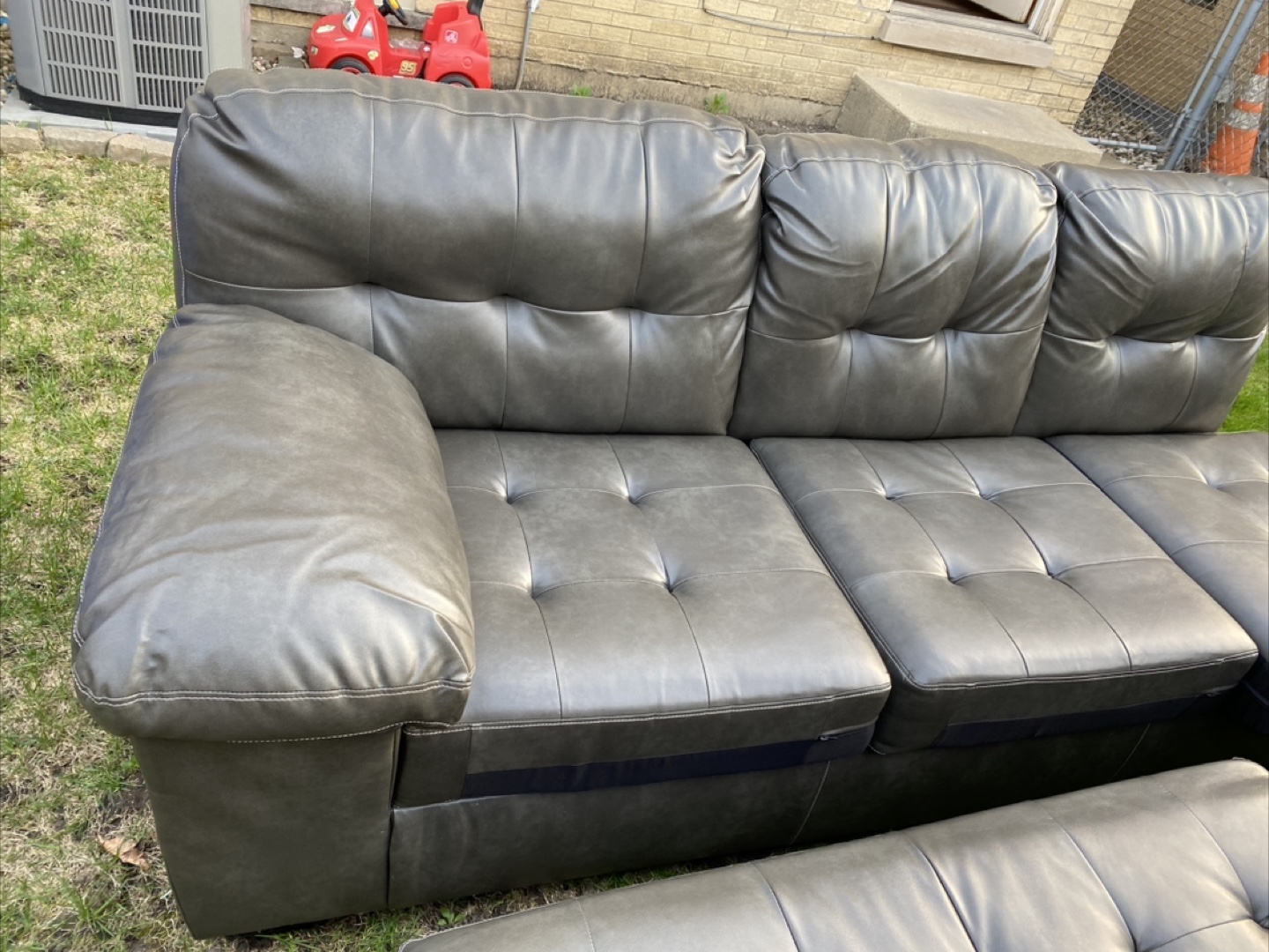 Leather Sectional Sofa L-shaped - photo 3