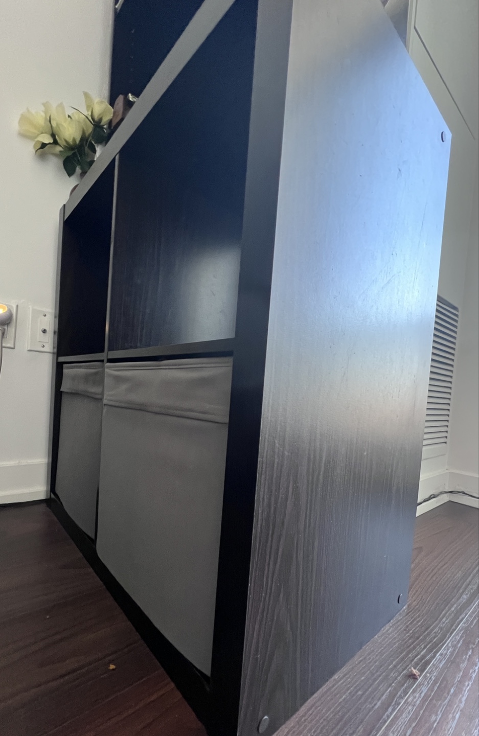Black IKEA Kallax 2x2 Shelving Unit - photo 2