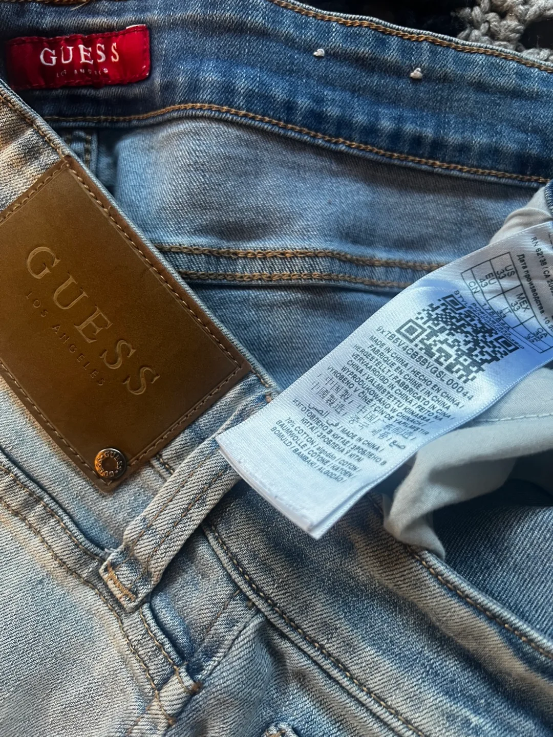 Men's Guess Distressed Denim Shorts image indicator(3)