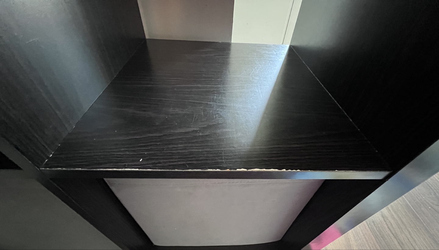 Black IKEA Kallax 2x2 Shelving Unit - photo 5