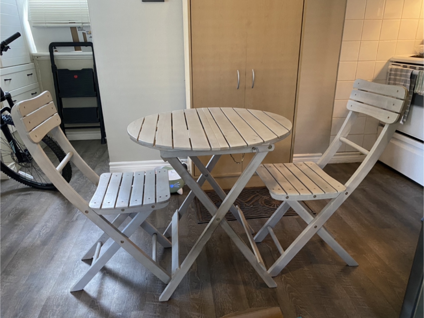 Wooden Folding Bistro Set