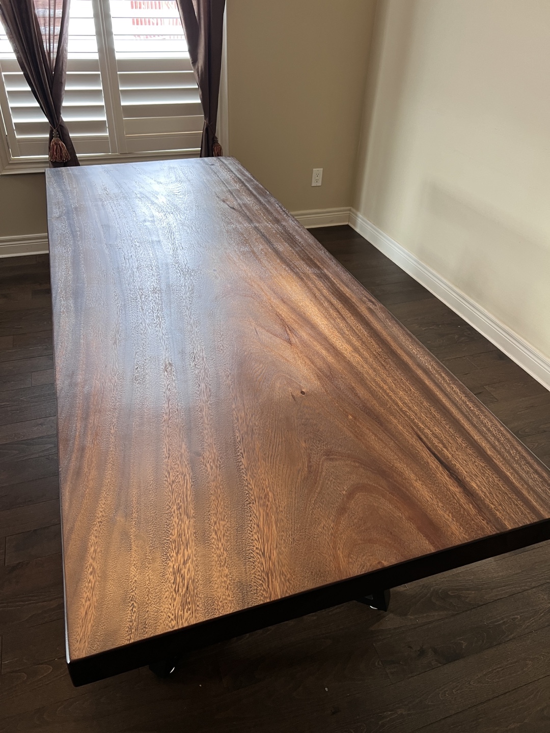 Live Edge Dining Table with Black Metal Legs - photo 2