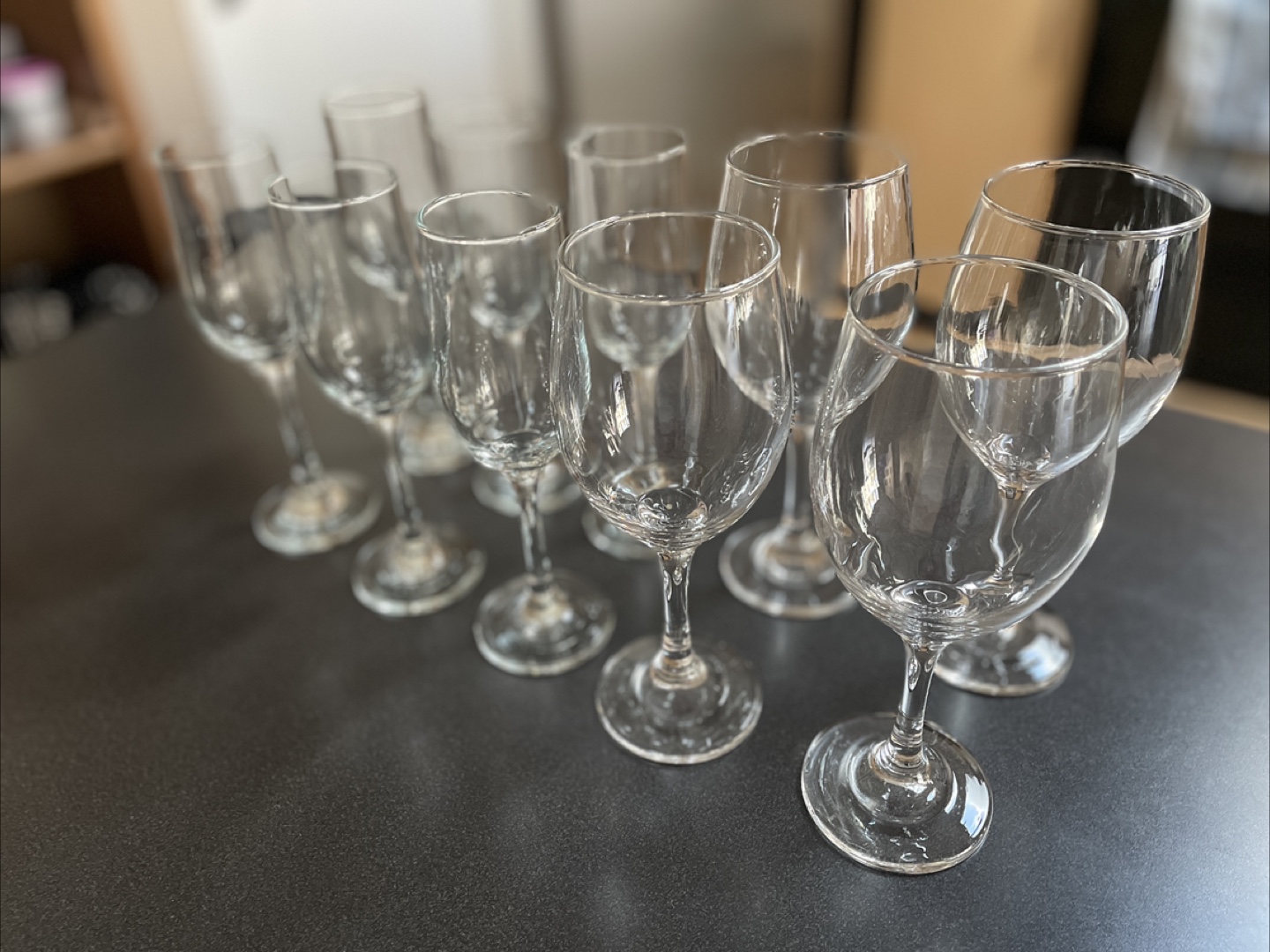 Set of Wine Glasses & Champagne Glasses