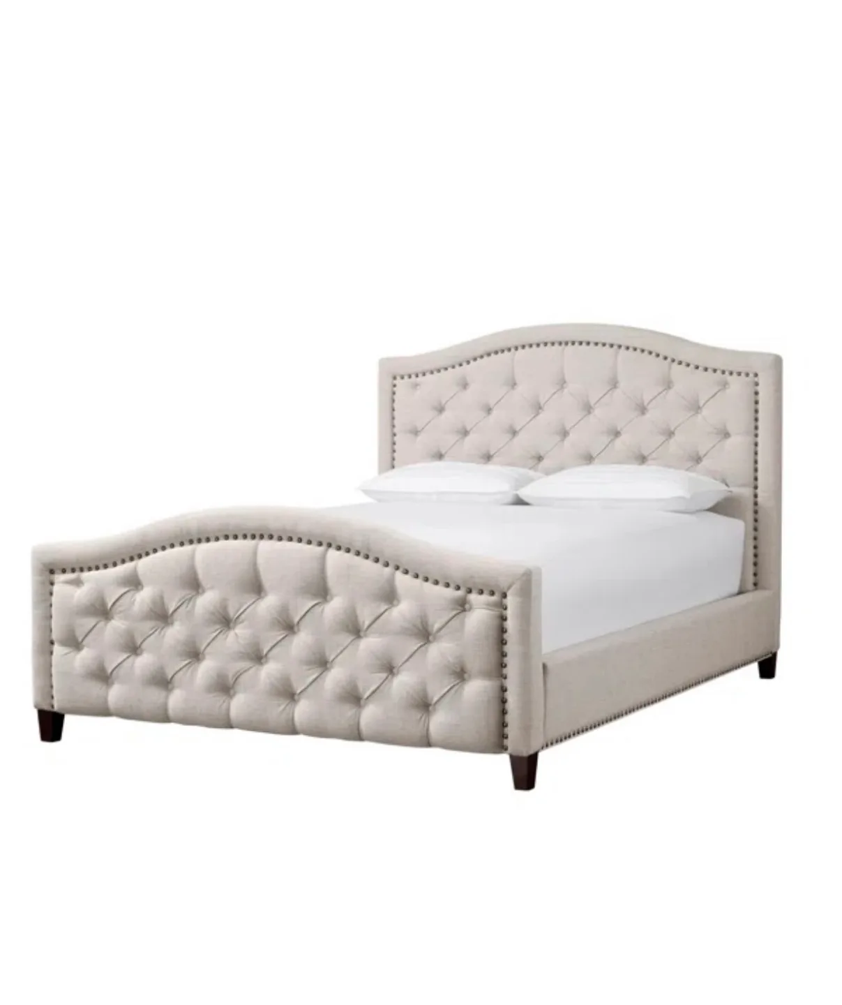 Queen Upholstered Bed Frame with Box Spring thumbnail