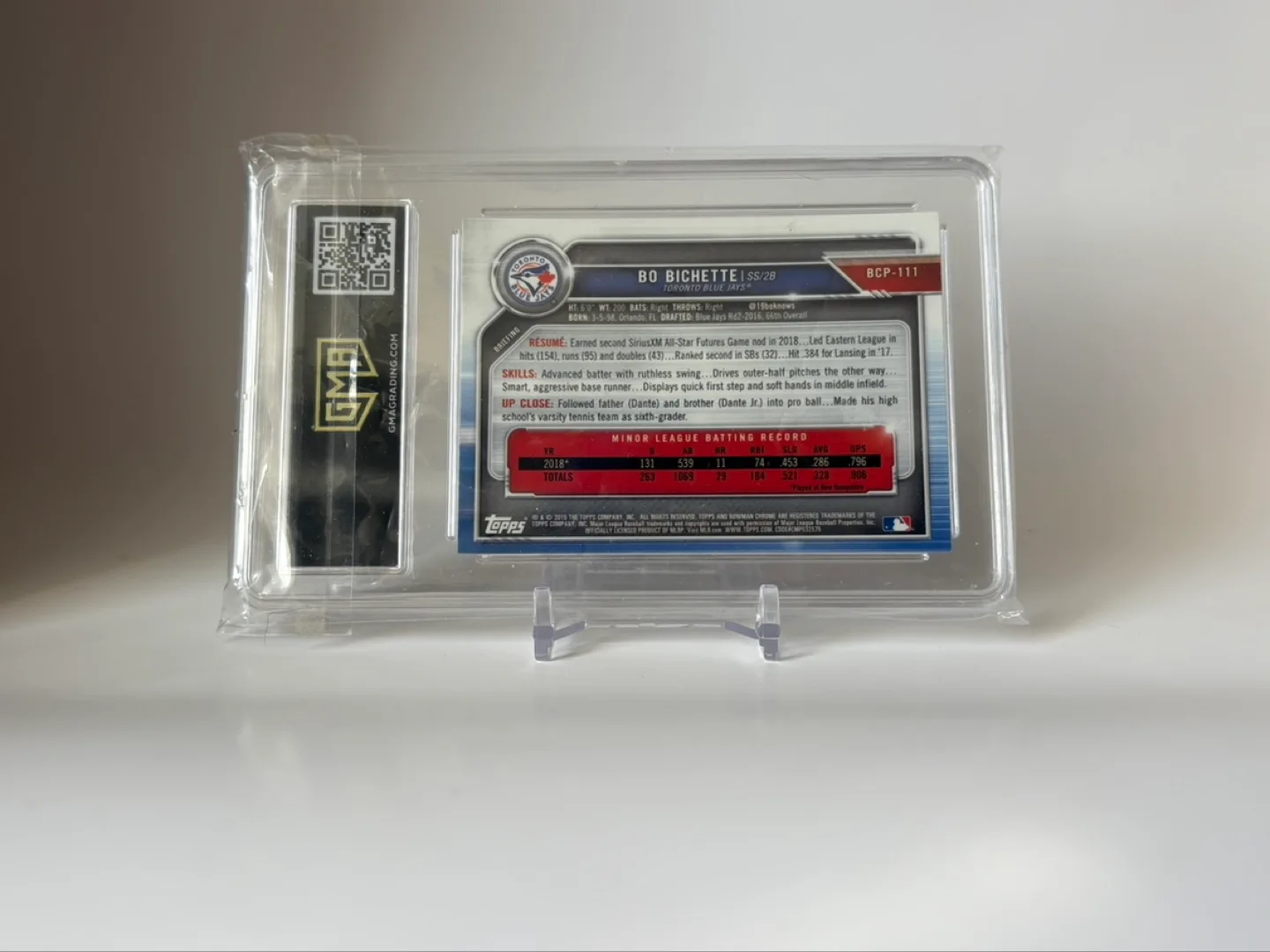 2019 Bowman Chrome Bo Bichette Rookie Card - PSA 9 image indicator(2)