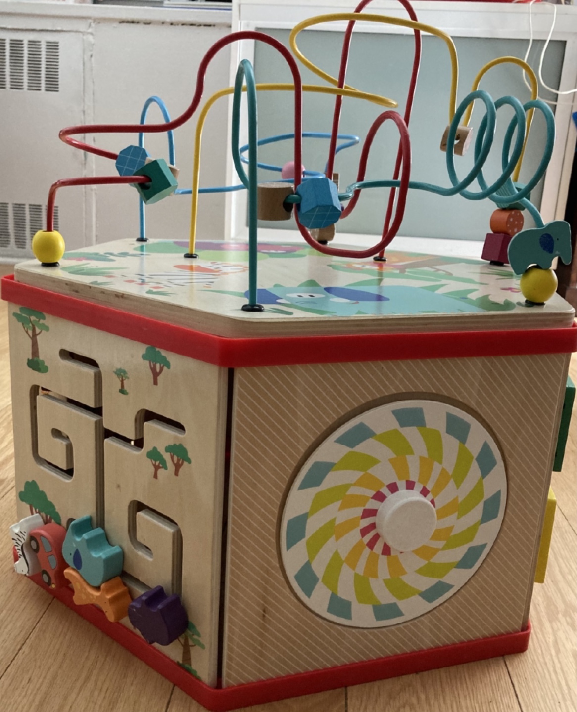 Small Foot Wooden Activity Cube - 7-sided interactive toy - photo 2