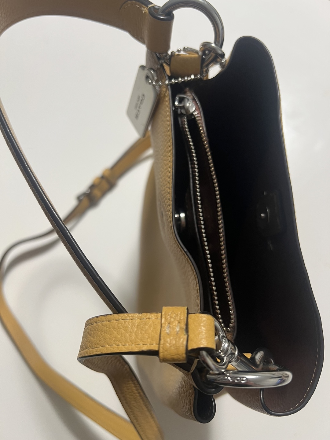 Coach Mustard Yellow Leather Bucket Bag - photo 2