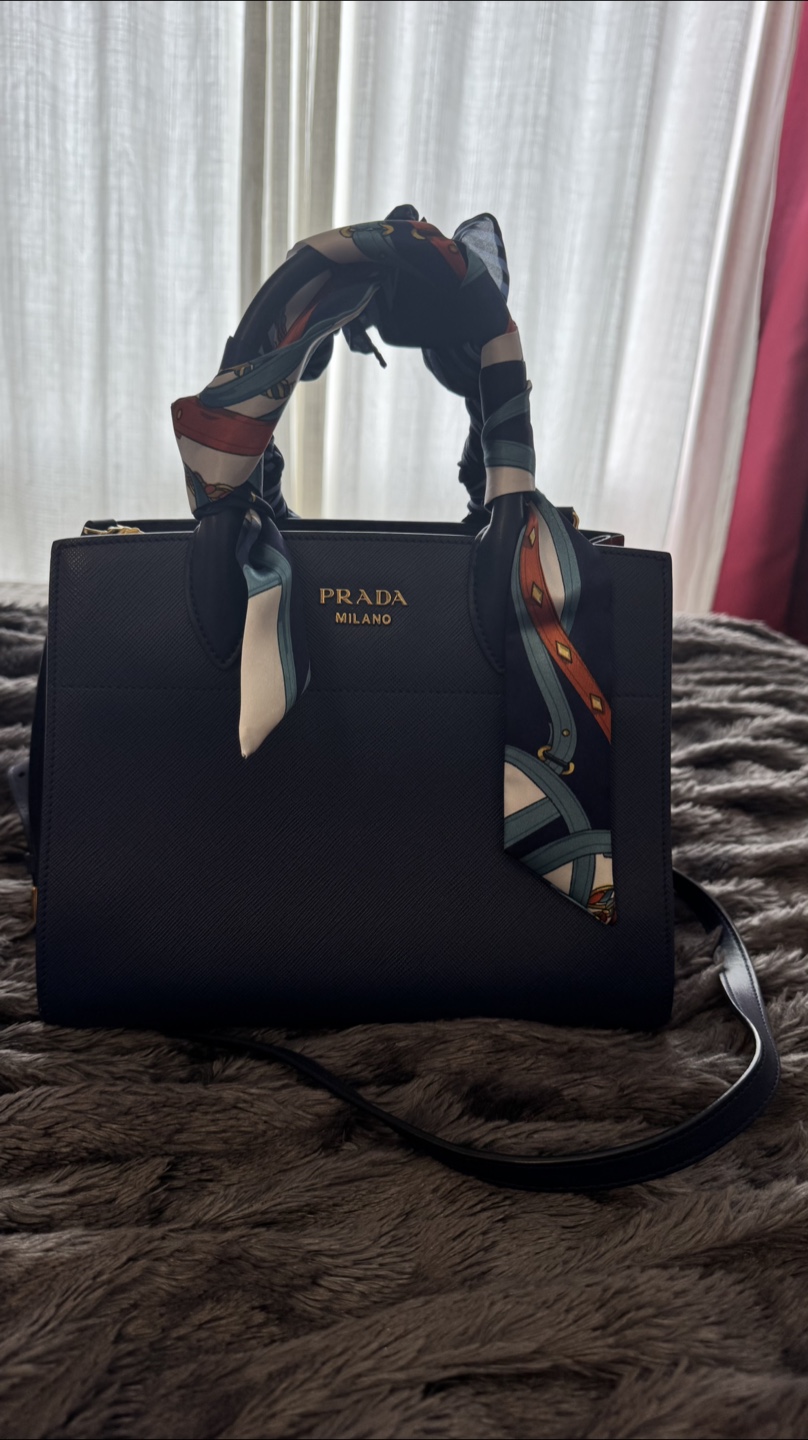 Prada Milano Leather Handbag-bibliotique