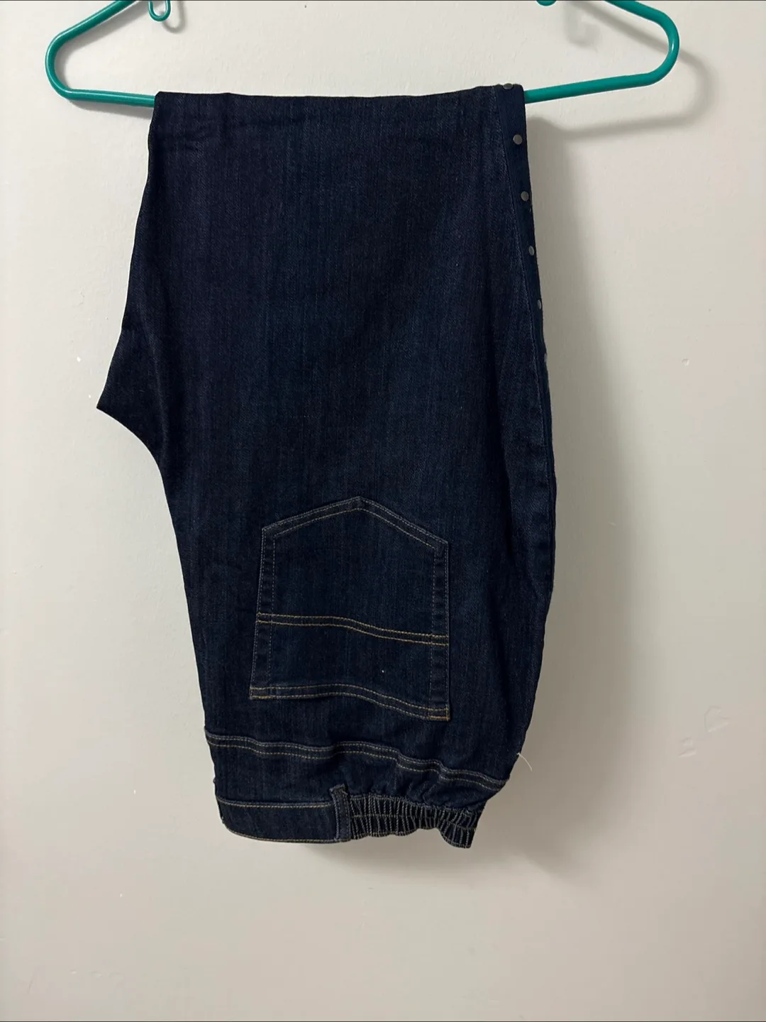 Dark Wash Denim Jeans with Metal Studs image indicator(2)