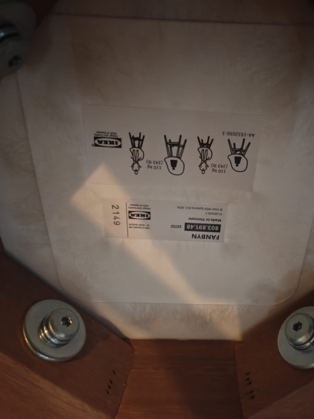 Set of 4 Ikea Fanbyn Chairs (White) - photo 2