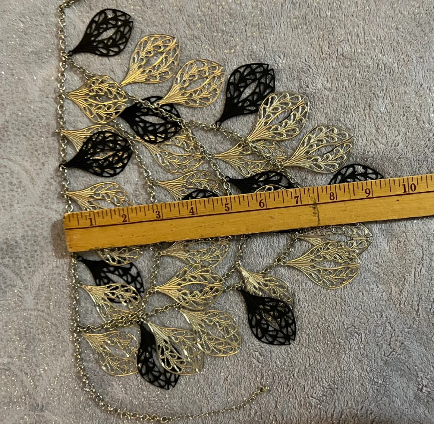 Statement Filigree Leaf Necklace image indicator(2)