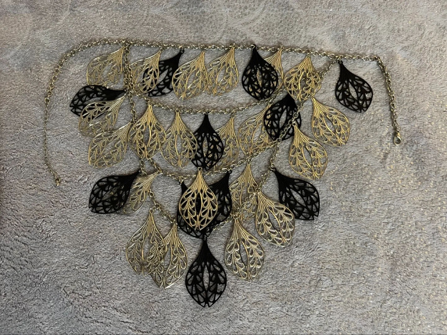Statement Filigree Leaf Necklace image indicator(3)
