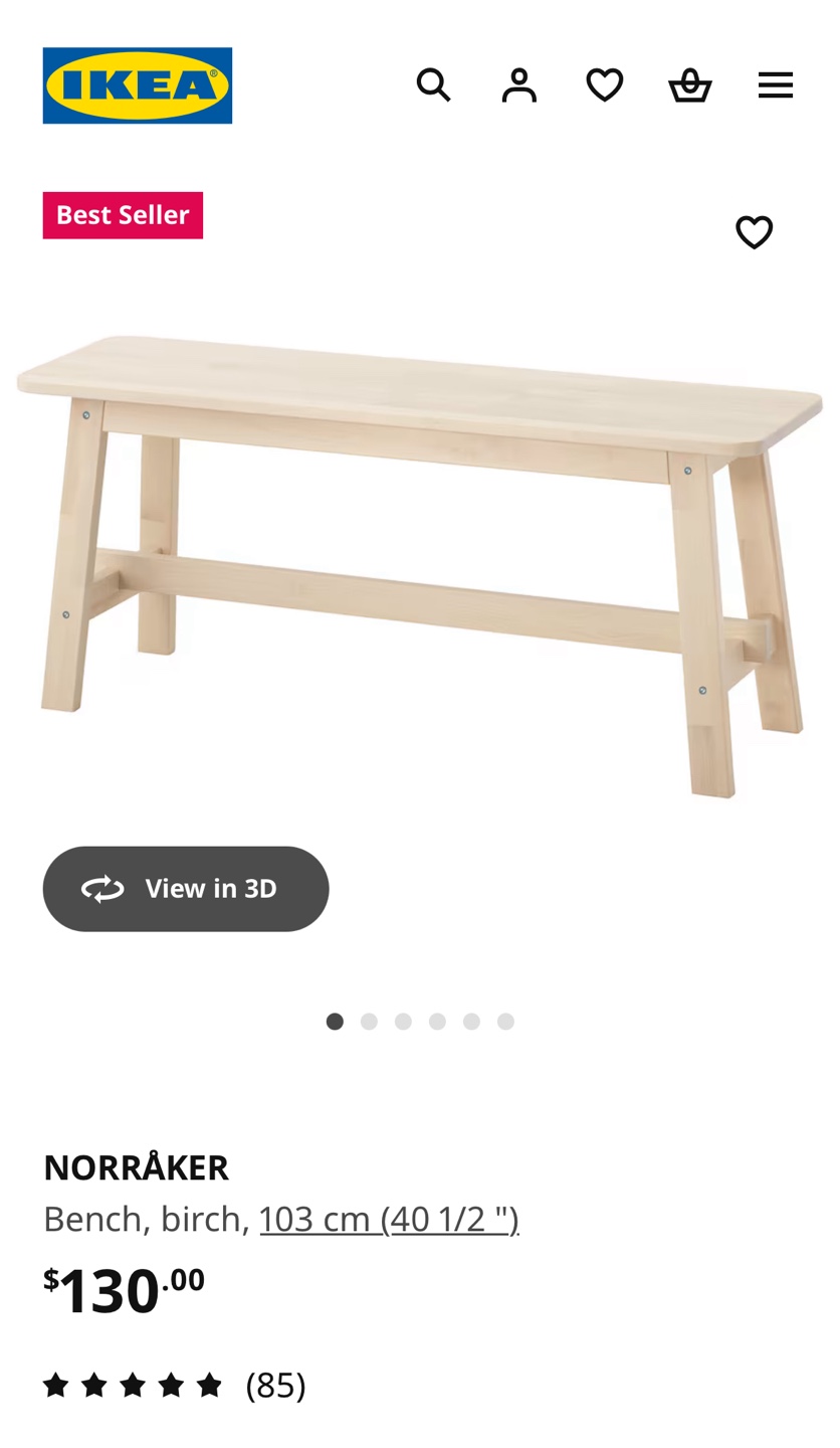 IKEA LISABO Table & NORRÅKER Bench Set - photo 2