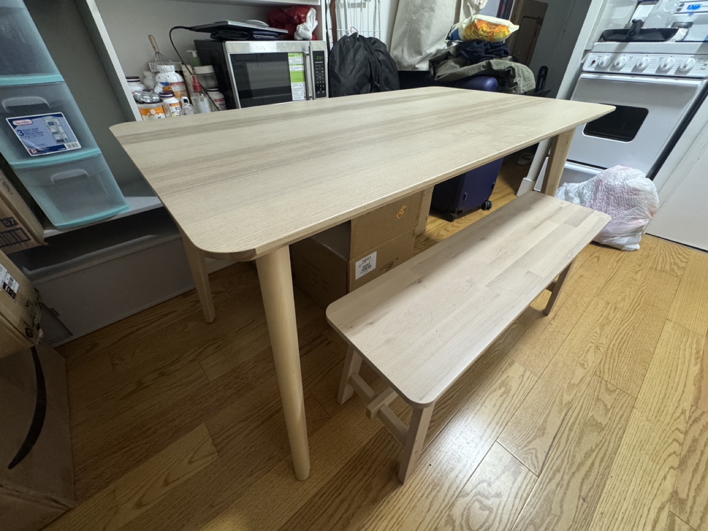 IKEA LISABO Table & NORRÅKER Bench Set