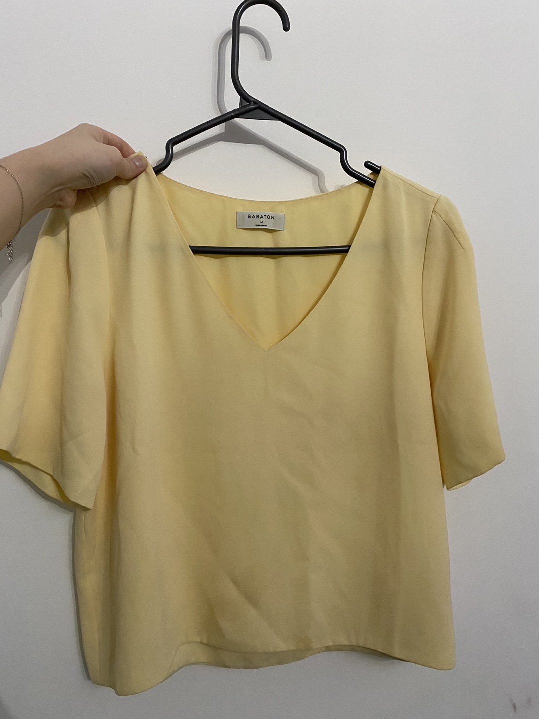 Babaton Randy Blouse in Yellow, size M